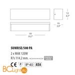 Настенный светильник Morosini Sunrise 500PA E 0143PA01SAFE - Схема
