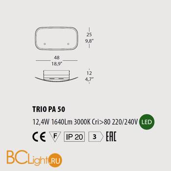 Настенный светильник Morosini Trio PA50 RE 0610PA03REL3 - Схема