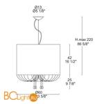 Подвесной светильник MURANOdue Gallery Alexandria S 0000429 - Схема