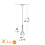 Подвесной светильник MURANOdue Gallery Athena S1 Cr/Cr 0000431 - Схема