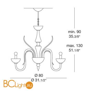 Люстра MURANOdue Gallery Belzebu L6 0000692 - Схема