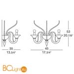 Бра MURANOdue Gallery Belzebu P2 0000539 - Схема