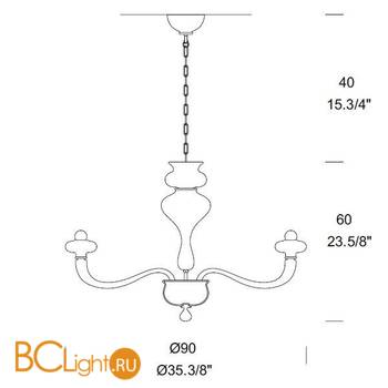 Люстра MURANOdue Gallery Boheme L8 0000782 - Схема