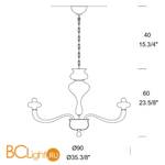 Люстра MURANOdue Gallery Boheme L8 0000782 - Схема