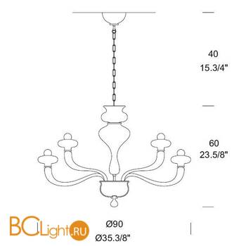Люстра MURANOdue Gallery Boheme L12 0000786 - Схема