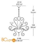 Люстра Gallery Bolero L9 CROMO BIANCO 0000757 - Схема