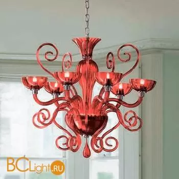 Люстра Gallery Bolero L6 LUCI CROMO ROSSO RIGATO 0209246014306