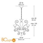 Люстра MURANOdue Gallery Bolero L6 smoke 0000683 - Схема