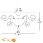 Потолочная люстра MURANOdue Gallery Bolero PL75 crystal 0000379 - Схема