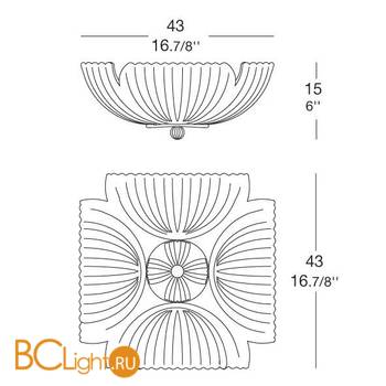 Потолочный светильник MURANOdue Gallery Butterfly PL 0000356 - Схема