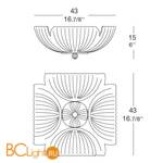 Потолочный светильник MURANOdue Gallery Butterfly PL 0000356 - Схема