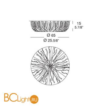 Потолочный светильник MURANOdue Gallery Campiello PL 65 0000392 - Схема