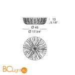 Потолочный светильник MURANOdue Gallery Campiello PL 45 0000395 - Схема