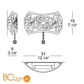 Настенный светильник MURANOdue Gallery CHARME P 0000485 - Схема