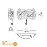 Бра MURANOdue Gallery Charme P Oro 0000481 - Схема