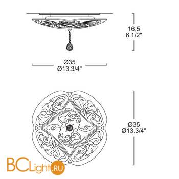 Потолочный светильник MURANOdue Gallery Charme P-PL 35 0000447 - Схема