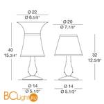 Настольная лампа Gallery Cheope CO COMODINO CROMO CRISTALLO 0000638+0000825 - Схема