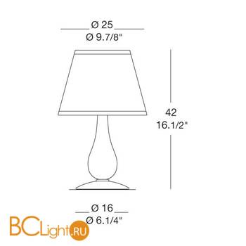 Настольная лампа Gallery Cheope T 42 CROMO CRISTALLO 0000625+0000822 - Схема