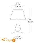 Настольная лампа Gallery Cheope T 42 CROMO CRISTALLO 0000625+0000822 - Схема