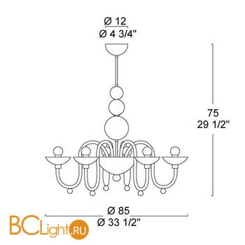 Люстра MURANOdue Gallery Danieli L6 0000761 - Схема