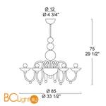 Люстра MURANOdue Gallery Danieli L6 0000761 - Схема