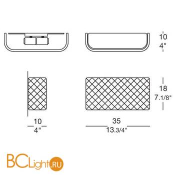 Бра MURANOdue Gallery Diamante P 0000524 - Схема