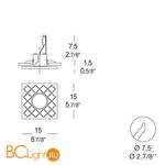 Встраиваемый светильник MURANOdue Gallery Diamante F 0000317 - Схема