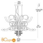 Подвесной светильник MURANOdue Gallery ELYSEE L18 0000779 - Схема