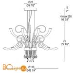 Подвесной светильник MURANOdue Gallery ELYSEE L12 0000777 - Схема