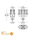 Потолочный светильник MURANOdue Gallery Elysee PL 60 Argento 0000402 - Схема