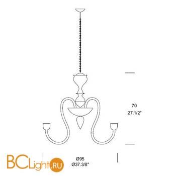 Люстра MURANOdue Gallery Krokus L12 0000787 - Схема