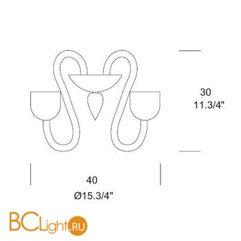 Бра MURANOdue Gallery Krokus P 0000617 - Схема