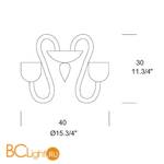 Бра MURANOdue Gallery Krokus P 0000617 - Схема