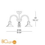 Потолочная люстра MURANOdue Gallery 488 PL6 Ambra 0000360 - Схема