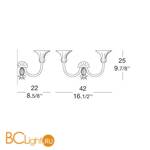 Бра MURANOdue Gallery 488 P2 Cristallo 0000517 - Схема