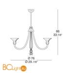 Люстра MURANOdue Gallery 488 LAMPADARIO L6 AMBRA 0000669 - Схема