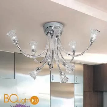 Потолочная люстра MURANOdue Gallery 599 PL9 Cromo Cristallo 0000376