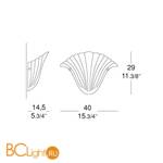 Бра MURANOdue Gallery 649 P Cristallo Graniglia 0000508 - Схема