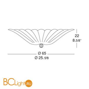 Потолочный светильник MURANOdue Gallery 649 PL 65 Cristallo Graniglia 0000343 - Схема