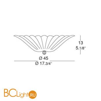 Потолочный светильник MURANOdue Gallery 649 PL 45 Cristallo Graniglia 0000345 - Схема