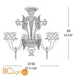 Люстра MURANOdue Gallery 701 L6 0000697 - Схема