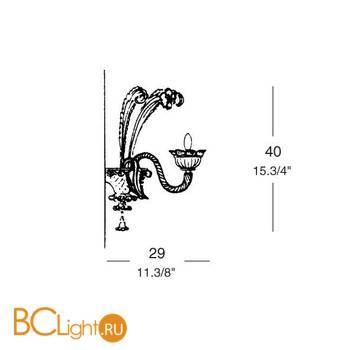 Бра MURANOdue Gallery 702 P2 0000549 - Схема