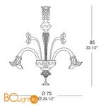 Люстра Gallery 705 L6 0000708 - Схема