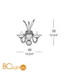 Бра MURANOdue Gallery 706 P2 Verdino / Cromo 0000561 - Схема