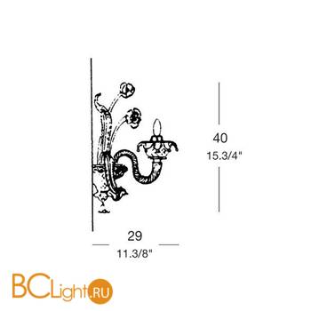 Бра MURANOdue Gallery 708 P2 0000567 - Схема