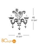 Бра MURANOdue Gallery 709 P2 0000569 - Схема