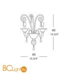 Бра MURANOdue Gallery 710 P2 0000572 - Схема