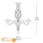 Люстра MURANOdue Gallery 711 L6 Cristallo / Oro 0000731 - Схема