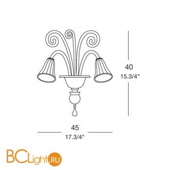 Бра MURANOdue Gallery 712 P2 0000580 - Схема