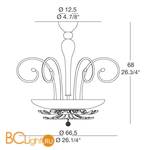 Потолочный светильник MURANOdue Gallery Orleans S50 Bianco Cristallo 0000441 - Схема